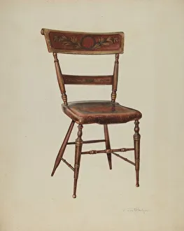 Kurt Melzer Prints: Painted Chair, 1938. Creator: Kurt Melzer