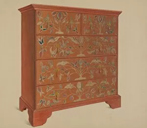 Handles Collection: Painted Chest, c. 1937. Creator: Martin Partyka