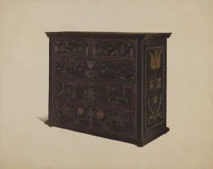 Martin Partyka Prints: Painted Chest of Drawers, c. 1938. Creator: Martin Partyka