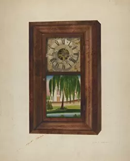 Lawn Gallery: Painted Clock, 1940. Creator: John Koehl
