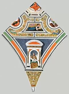 Anicius Gregorius Gallery: Painted decoration in the church of Santa Maria del Popolo, Rome, Italy, (1928). Creator: Unknown