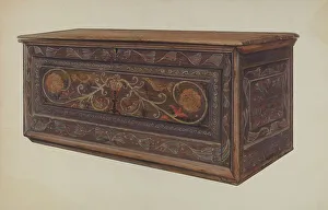 Edward F Prints: Painted Guilford Chest, 1935/1942. Creator: Edward F. Engel