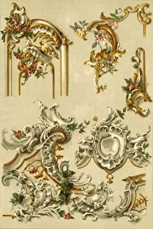 Heinrich Dolmetsch Collection: Painted plasterwork, Germany, 18th century, (1898). Creator: Unknown