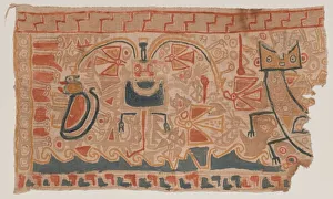Painted Textile, c. A. D. 1000. Creator: Unknown
