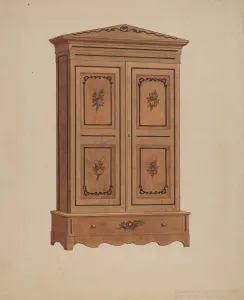 Drawer Prints: Painted Wardrobe, 1935 / 1942. Creator: Edward A Darby