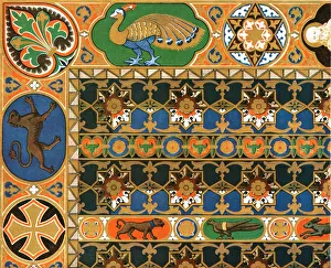 Peacock Prints: Painted wooden ceiling in the cathedral at Messina