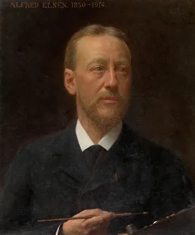 Paint Prints: The Painter Alfred Elsen, 1915. Creator: Edouard De Jans