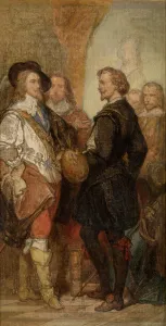 Dyke Sir Anthony Van Prints: The Painter Anthony van Dyck in London, (c1630s), c1860s. Creator: Nicaise de Keyser