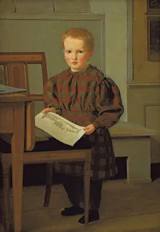 List Prints: The Painter C.W. Eckersberg's Son Julius in his Fathers Studio at Charlottenborg