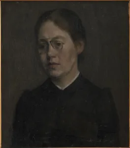 Hammershoi Wilhelm Prints: The Painter Elisabeth Wandel, 1890. Creator: Vilhelm Hammershøi