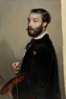 Paint Prints: The Painter Eugene Francois De Block, 1855. Creator: Edouard De Latour