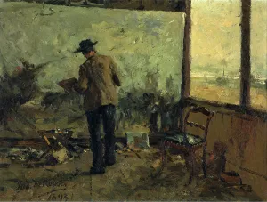 The Painter Franz Courtens, 1893. Creator: Isidore De Rudder