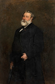 Schaefels Hendrik Frans Prints: The Painter Henri Francois Schaefels, 1885. Creator: Eugene Joors