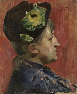 Nose Prints: The Painter Kitty Kielland, probably 1880s. Creator: Eilif Peterssen