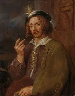 Brauwer Adriaen Prints: A Painter Smoking a Pipe, 1630-1640. Creator: Unknown