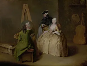 Pietro Falca Prints: The Painter in His Studio, about 1741-1744. Creator: Pietro Longhi