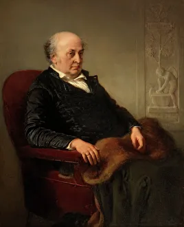 Bas Relief Prints: The Painter Wilhelm Schadow, 1860. Creator: Eduard Julius Friedrich Bendemann