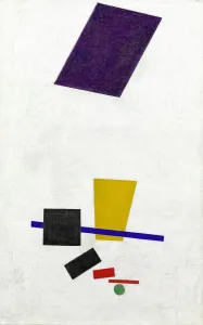 Malevich Prints: Painterly Realism of a Football Player - Color Masses in the 4th Dimension, 1915