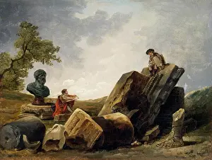 Aged Prints: Painters, 1790. Creator: Hubert Robert