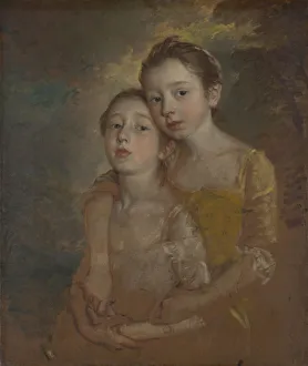 The Painters Daughters with a Cat, ca 1760. Artist: Gainsborough, Thomas (1727-1788)