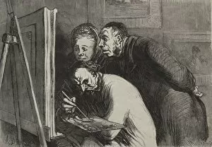Honoré Daumier French Gallery: The Painters: The Painters and the Bourgeois. Creator: Honore Daumier (French, 1808-1879)