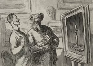 Honoré Daumier French Gallery: The Painters: A Realist Always Finds Another Realist to Admire Him. Creator: Honore Daumier