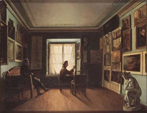 Atelier Gallery: The Painters Studio, 1820s. Artist: Zaytsev, Nikita (1787-1828)
