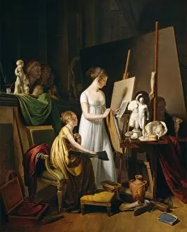 Boilly Louis Leopold Gallery: A Painters Studio, c. 1800. Creator: Louis Leopold Boilly