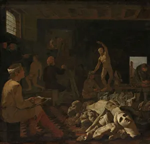 Michiel Sweerts Prints: A Painter's Studio, c.1646-c.1650. Creator: Michiel Sweerts