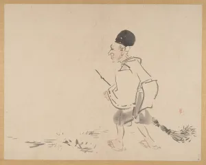 Sweeping Prints: Painting, 19th century. Creator: Shibata Zeshin