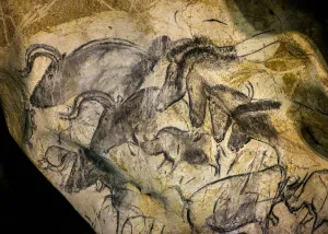 Caves Painting Gallery: Painting in the Chauvet cave, 32, 000-30, 000 BC