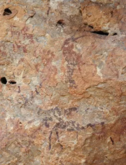 Caves Containing Pictograms Gallery: Painting in the Cuevas de la Arana, Between 10000 und 6000 BC
