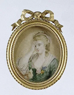 Painting depicting a woman with her right arm raised, c.1850-c.1899. Creator: Unknown