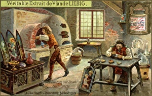 Painting with enamels in the 17th century, (c1900)