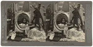 Painting her First Picture, 1880s. Creator: The Fine Art Photographers Co