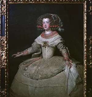 Velasquez Prints: Painting of the Infanta Maria Theresa, 17th century. Artist: Diego Velasquez