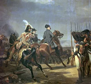 Bonaparte Prints: Painting of Napoleon at the battle of Jena, 19th century