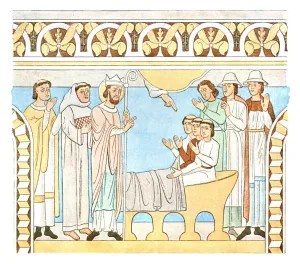 Hellmut Theodor Prints: Painting in the nave of Aal Church, Denmark, (1928). Creator: Unknown