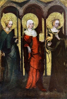 St Catherine Of Alexandria Gallery: Painting on the reverse of the Trebon Altarpiece, c1380 (1955)