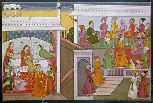 Painting of the wedding of Nala and Damayanti