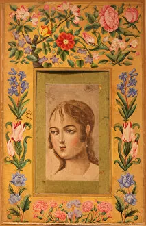 Young Women Collection: Painting of a Young Beauty, 1740s-50s. Creators: Muhammad Sadiq, Ali Akbar