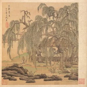 Chen Hongshou Prints: Paintings after Ancient Masters: Mr. Five Willows (Wuliu), Tao Yuanming, 1598-1652
