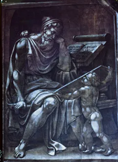 Barcelona Cathedral Gallery: Paintings on the door of the organ of Barcelona Cathedral, detail (1563)