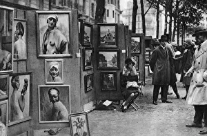 Display Prints: Paintings for sale, Paris, 1931. Artist: Ernest Flammarion