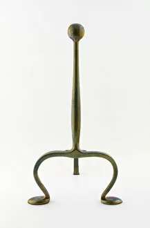 Alloy Collection: One of a Pair of Andirons, England, c. 1900. Creator: Charles Francis Annesley Voysey