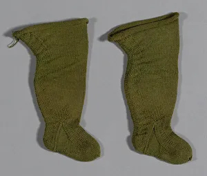 Childrens Wear Gallery: Pair of Babys Stockings, France, 18th century. Creator: Unknown