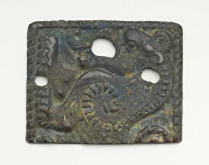 Republic Of China Gallery: A pair of belt plaques, Han dynasty, 206 BCE-220 CE. Creator: Unknown