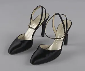 Pair of black stiletto heel shoes by Charles Jourdan from Maes Millinery Shop, 1941-1994