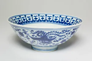 Phoenix Prints: One of a Pair of Blue and White Phoenix Bowls, Ming dynasty, Wanli reign (1572-1620)