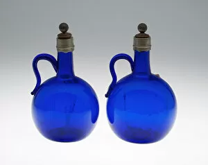 Czechoslovakian Gallery: Pair of Bottles, United States, 19th century. Creator: Thomas Williamson